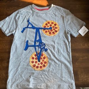 Boys Gymboree pizza/bike t shirt M 7-8